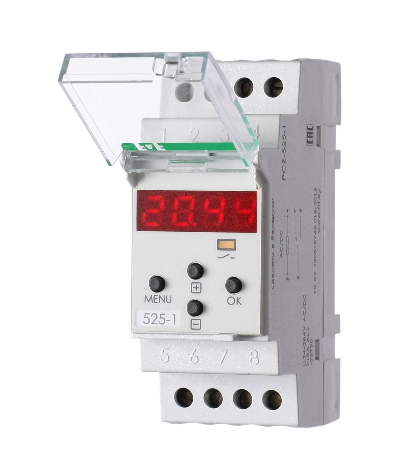 PCZ-525-1 реле времени астроном.годовое, 1NO/NC, 24-264В AC/DC, 16А, IP20