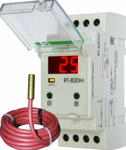 RT-820M реле температуры 1NO, 230В AC, 16А, -20…+130°С
