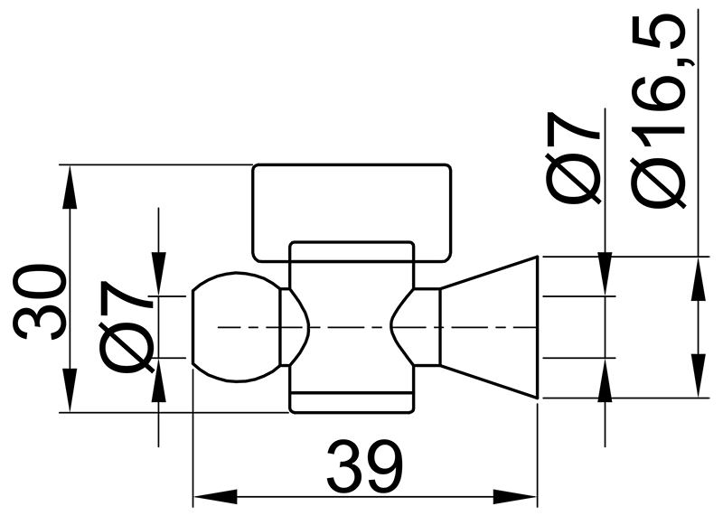 кран для трубки СОЖ G1/4