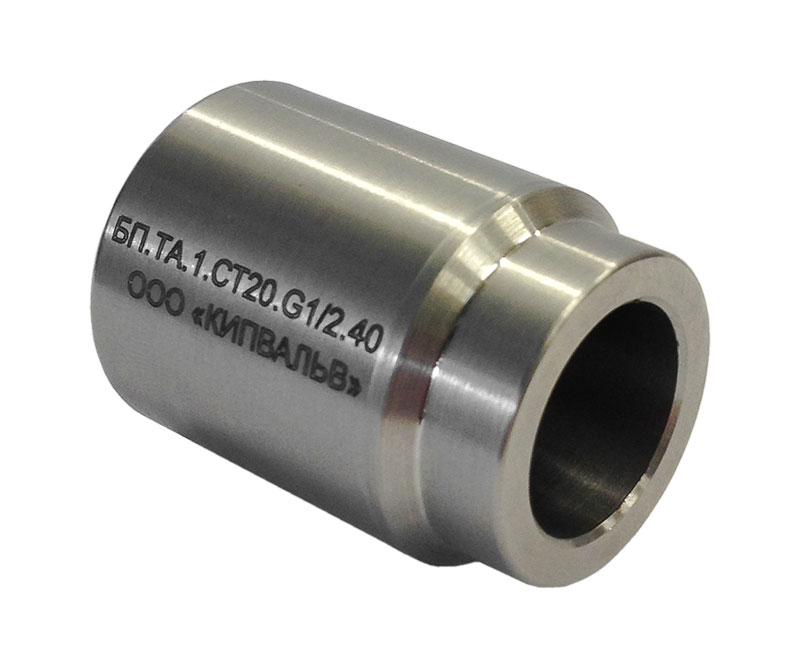 Бобышка прямая СТ20 G1/2 проходная