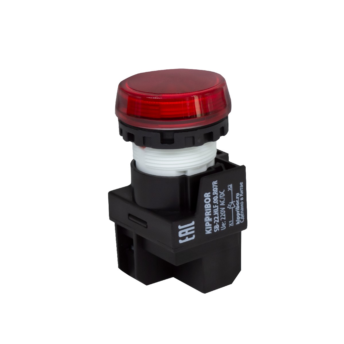 Лампа светосигнальная, плоская, 220 V AC/DC, крас