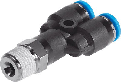 QSY-1/4-8 Y-тройник с цанговым зажимом и резьбой