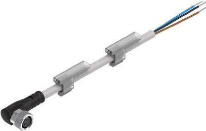 NEBU-M8W3-K-5-LE3 Кабель с  угловым разъемом M8x1, длина 5 м