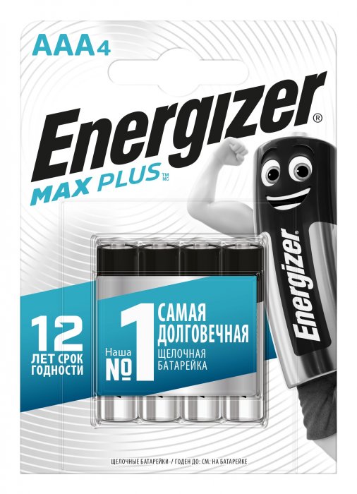 Батарейка ААА LR03 ENR Max Plus Alk FSB4 (4шт/бл)