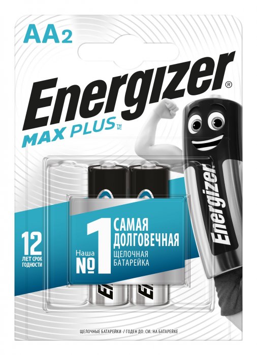 Батарейка AA LR6 ENR Max Plus Alk BP2 (2шт/бл)